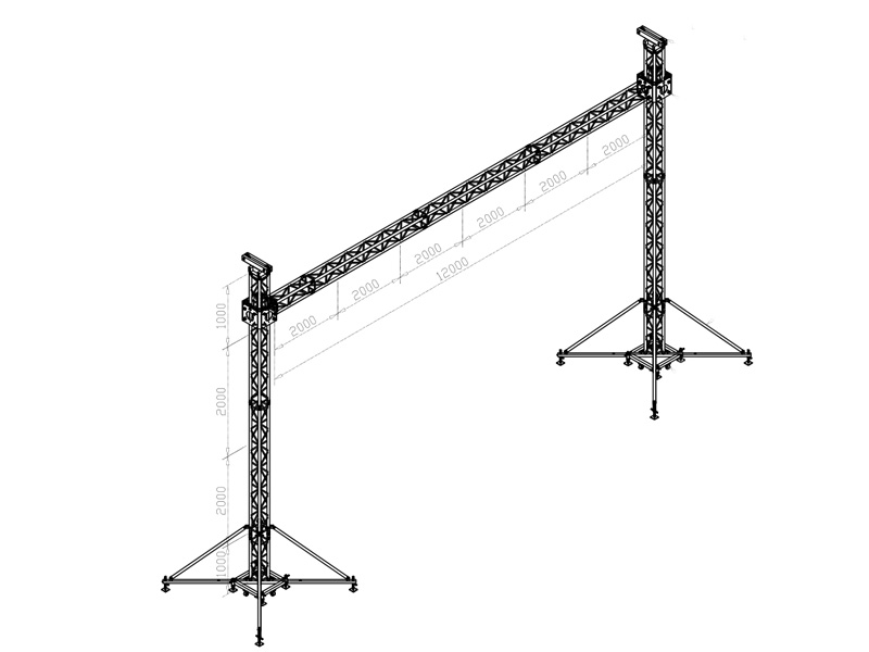 LED Screen Support Truss 12mx6m